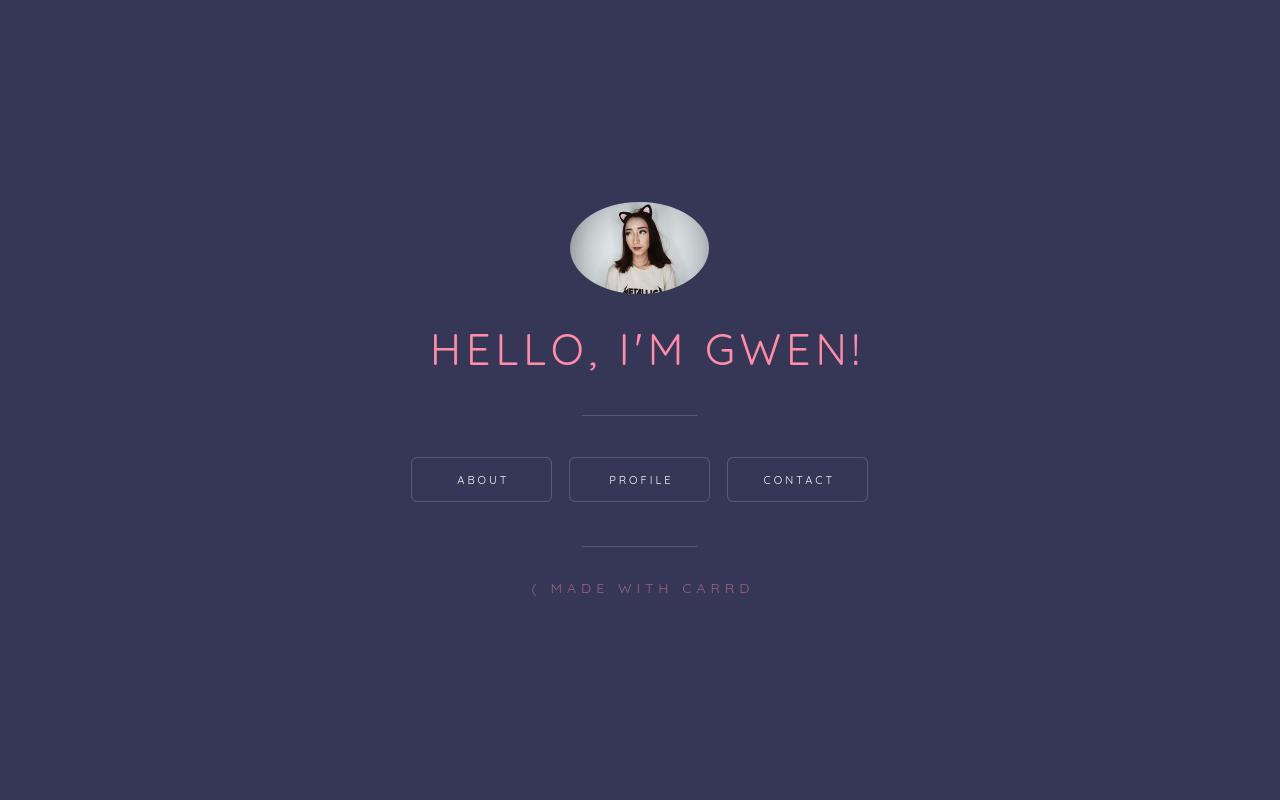 Carrd profile picture for @gwen